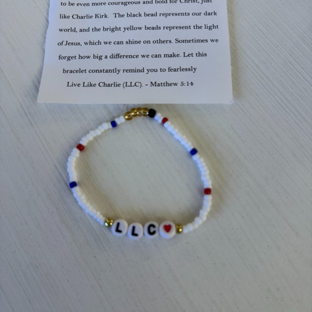 Charlie Kirk Inspired Bracelet Live Like Charlie Charlie Kirk Inspired Bracelet Live Like Charlie